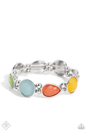 In All the BRIGHT Places - Multi - Colored Bead Paparazzi Stretchy Bracelet - January 2024 Glimpses of Malibu