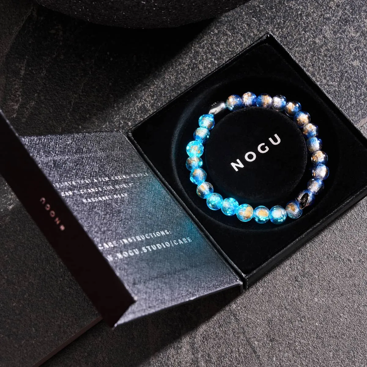 Indigo Horizon | .925 Sterling Silver | Lunar Glass Bracelet