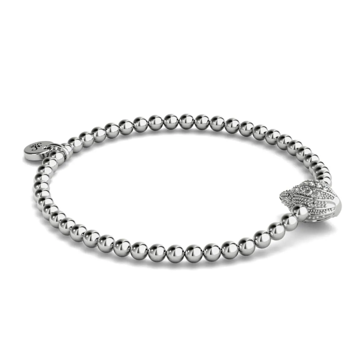 Isla | Silver | Crystal Conch Shell Charm Bracelet