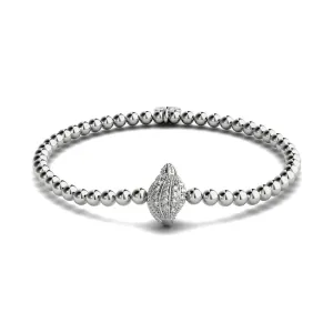 Isla | Silver | Crystal Conch Shell Charm Bracelet
