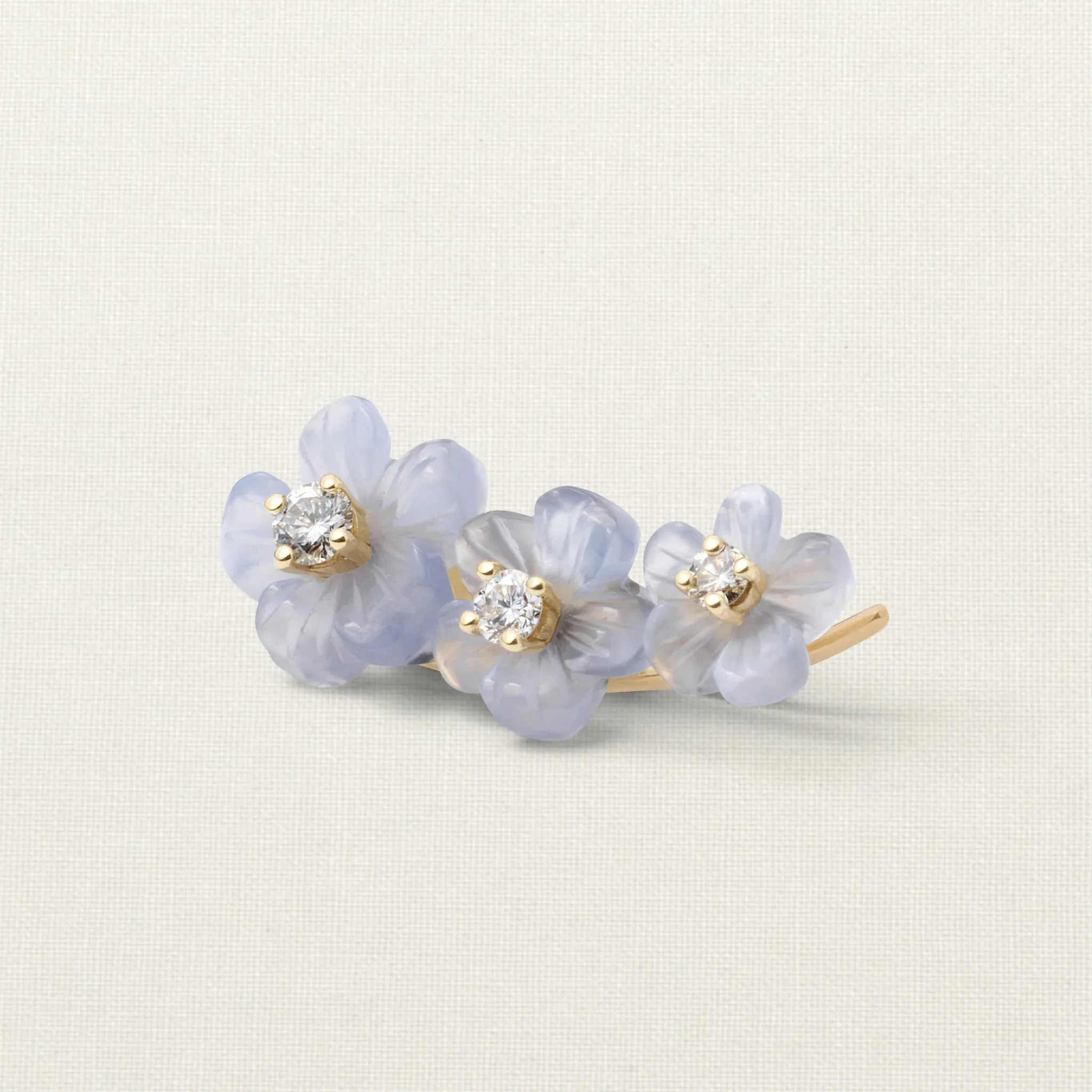Island Flower Garden Ear Climber Chalcedony