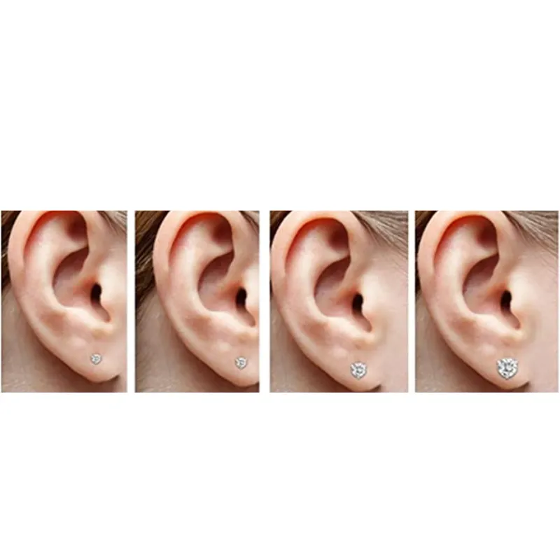JewelMore Certified 14k White Gold Diamond with Screw Back and Post Stud Earrings (J-K Color, I1-I2 Clarity)