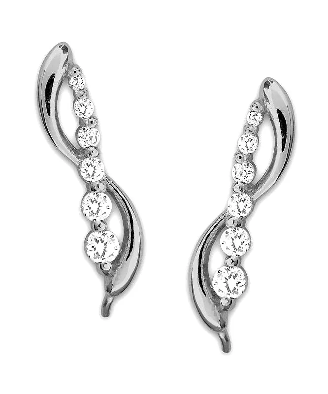 Jose Jay's Journey Diamonds Double Swirl 14k Gold Earrings, 1/2 carat t.w.