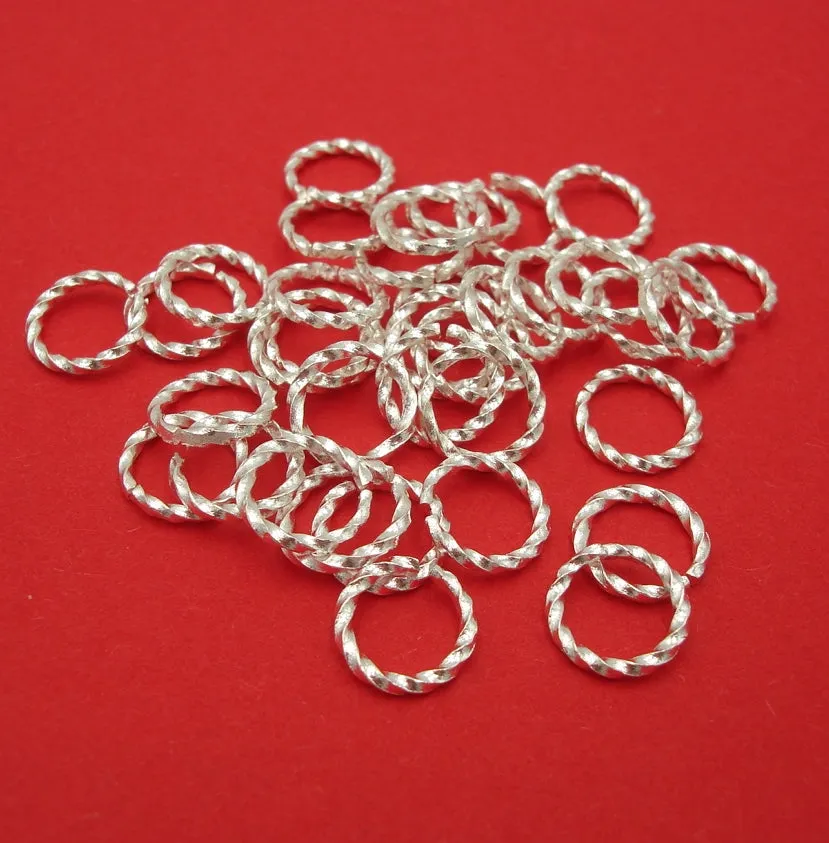 Jump Rings Twisted Round Brass Open