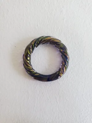 KEANE Rope Ring - Cobalt Iridescent