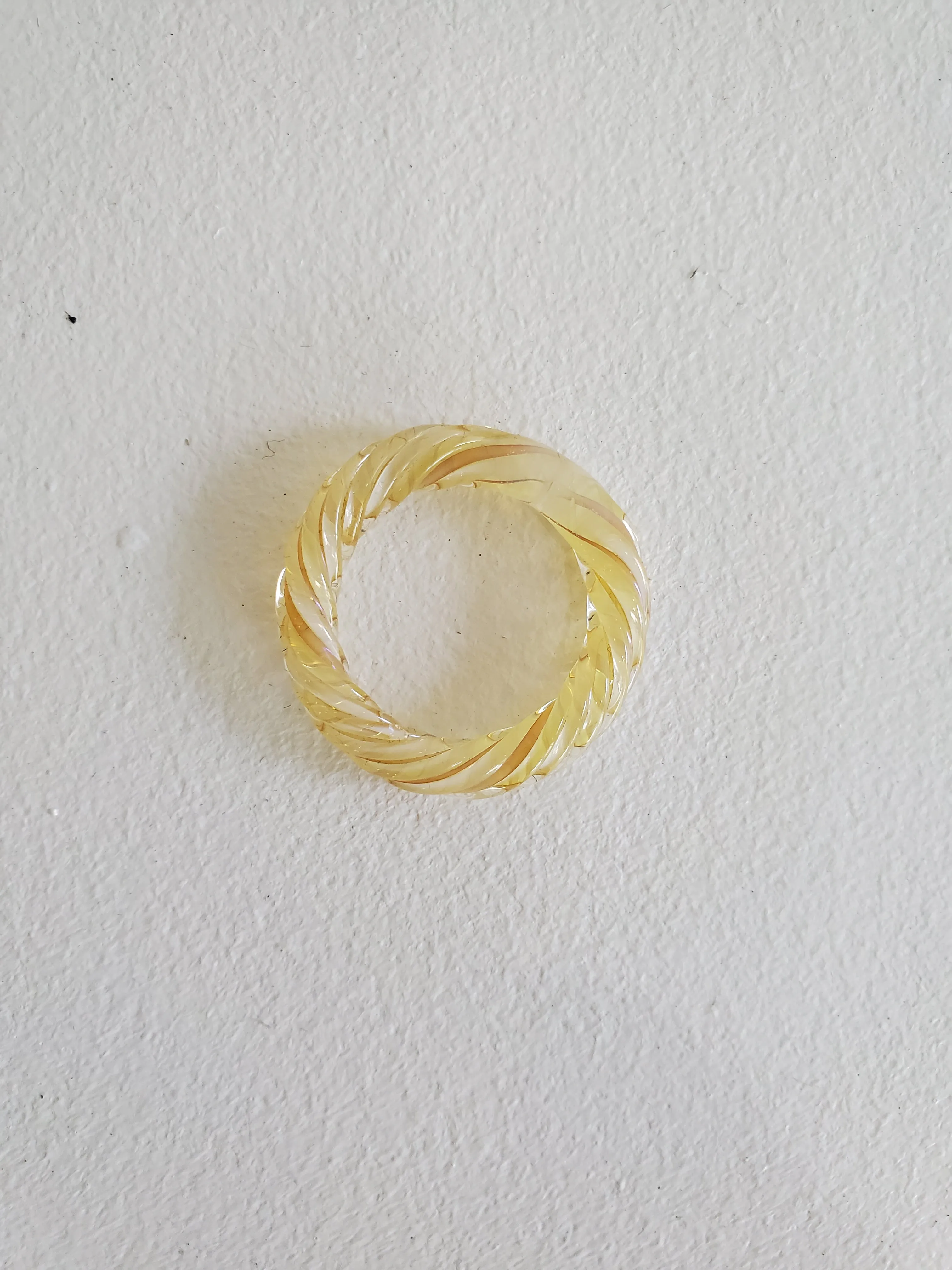 KEANE Thin Braided Ring - peach