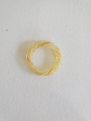 KEANE Thin Braided Ring - peach