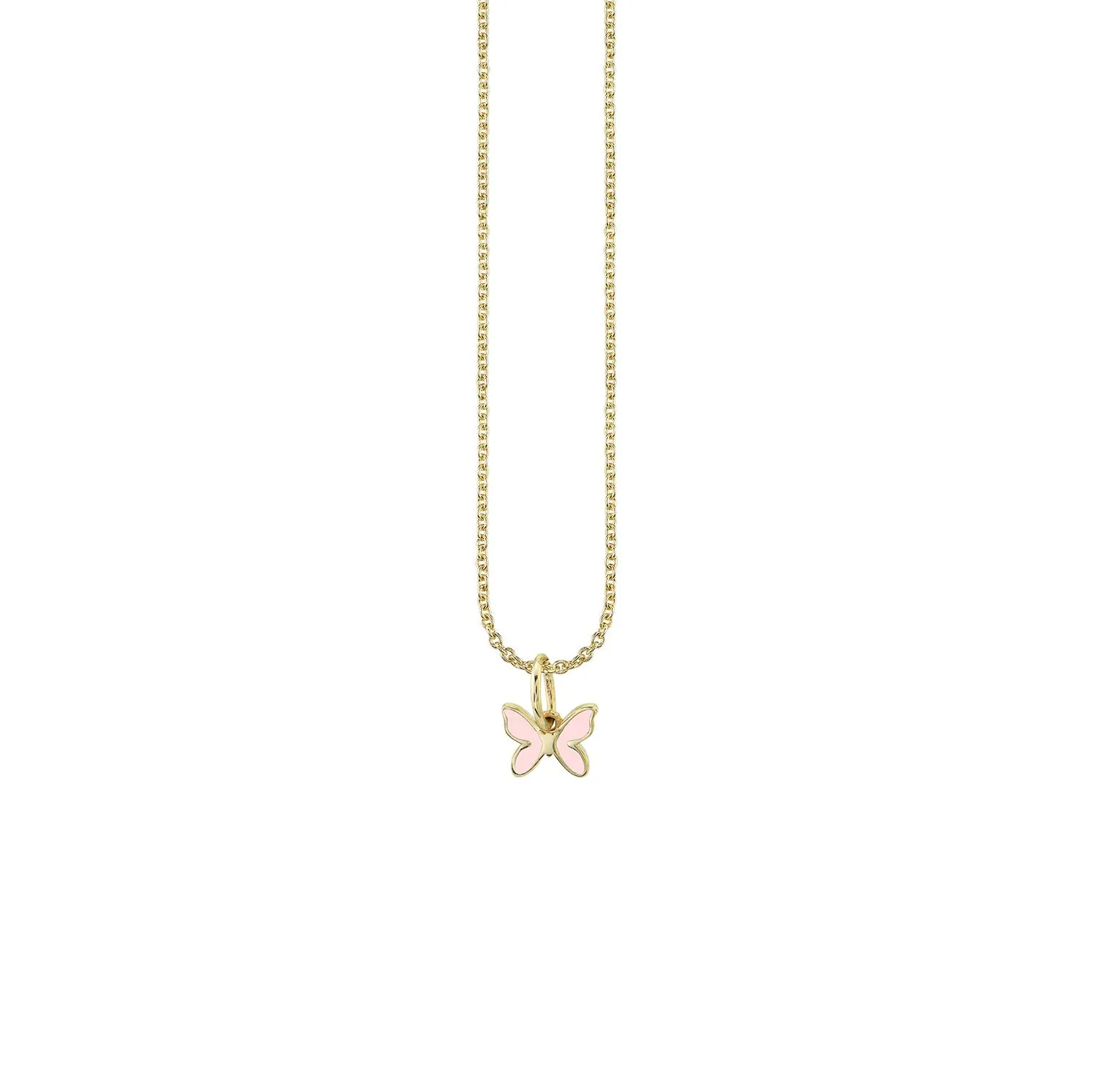 Kids Collection Gold & Enamel Mini Butterfly Charm Necklace