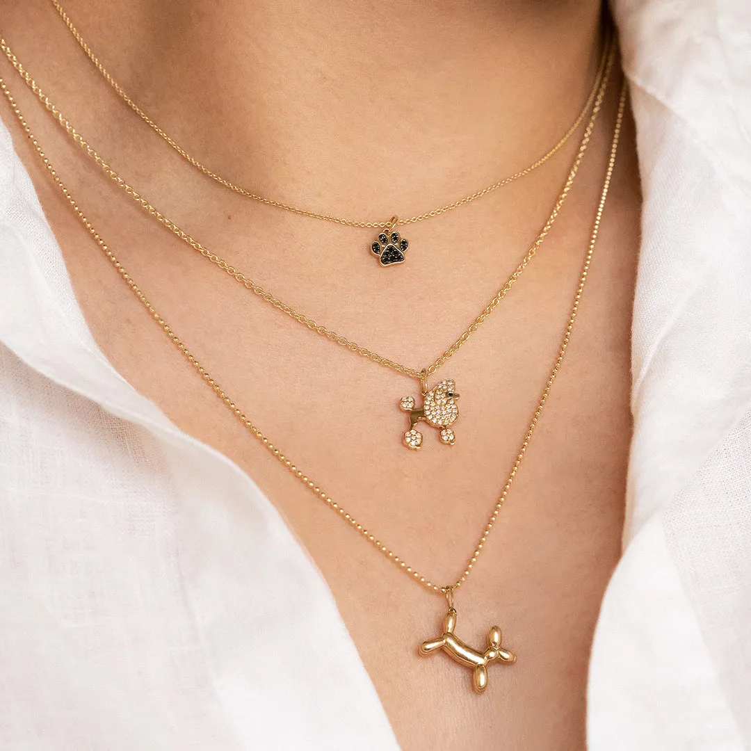Kids Collection Gold Balloon Dog Necklace