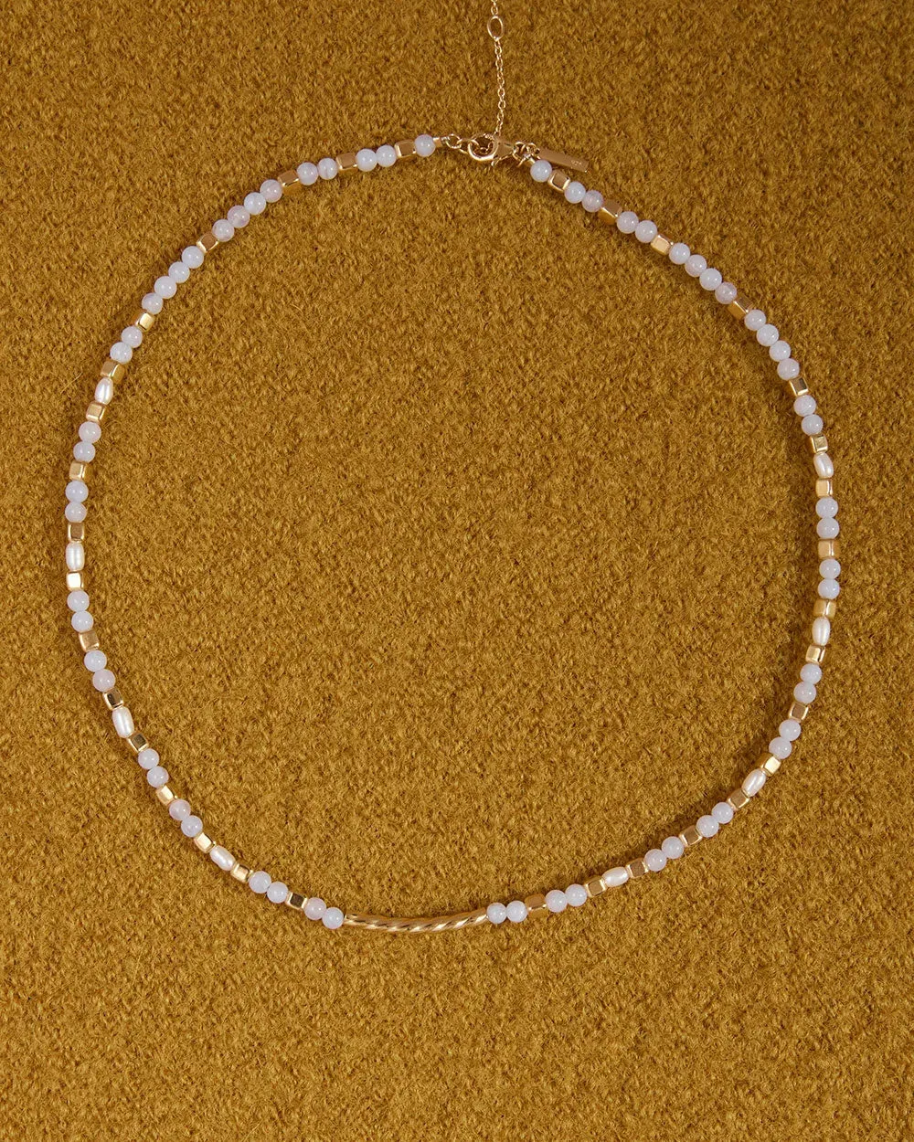 Kirstin Ash Blue Lace Agate Beaded Necklace