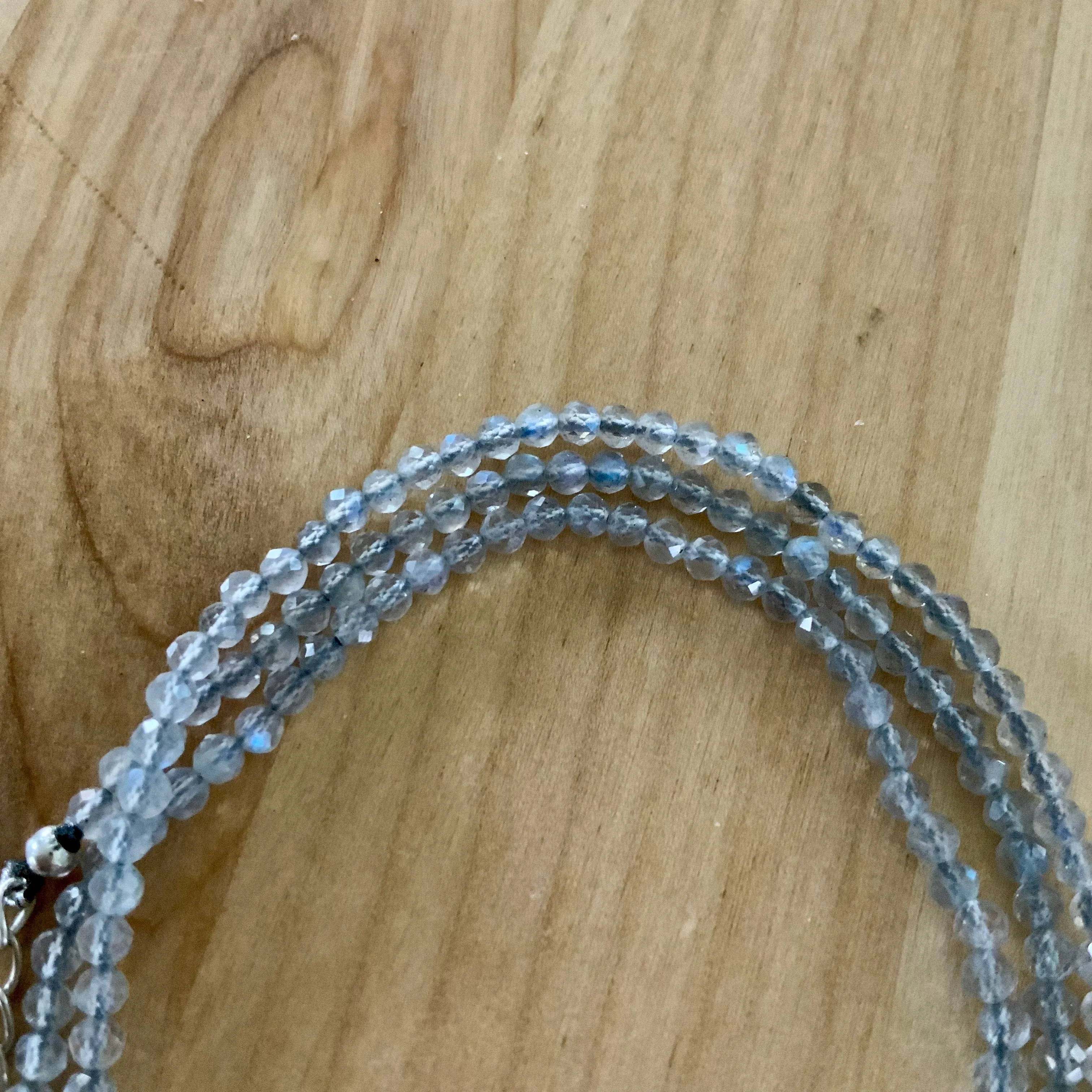 Labradorite 4 mm Beaded Necklace