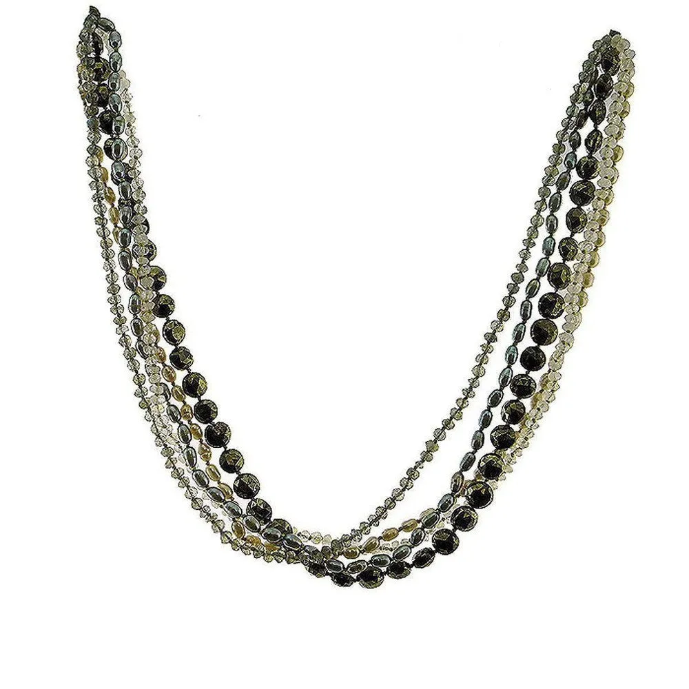 Labrodrite and Pyrite Necklace