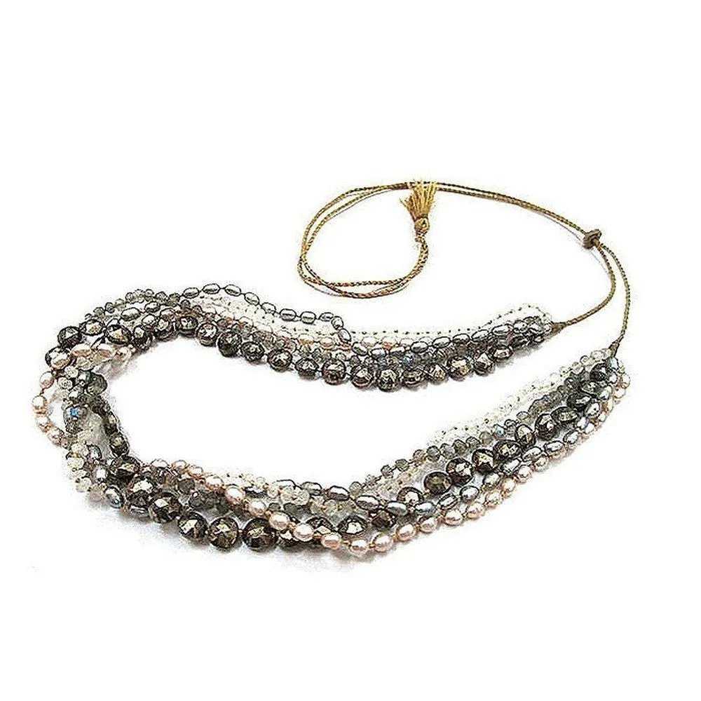 Labrodrite and Pyrite Necklace