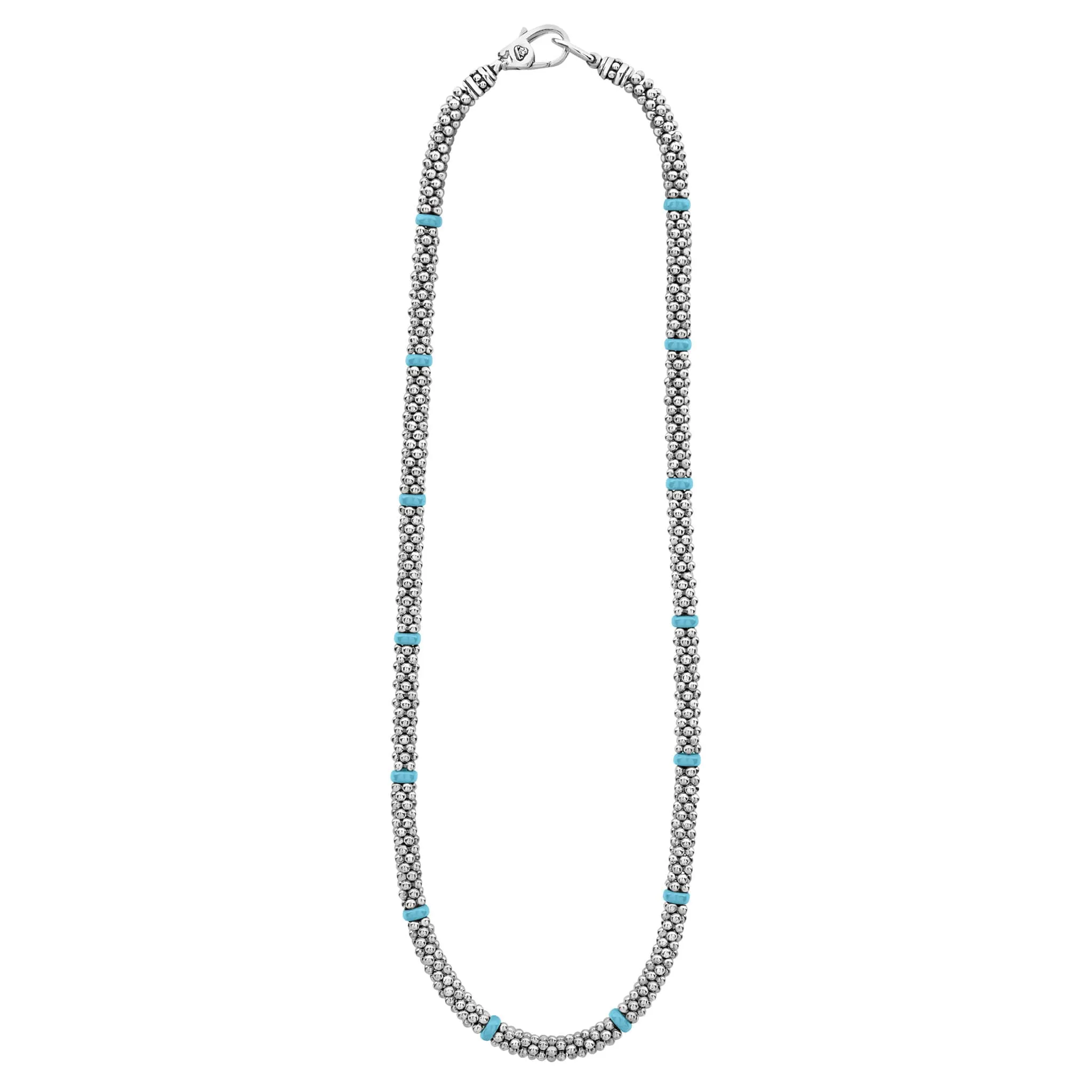 LAGOS Blue Caviar Ceramic Single Bead Station Necklace