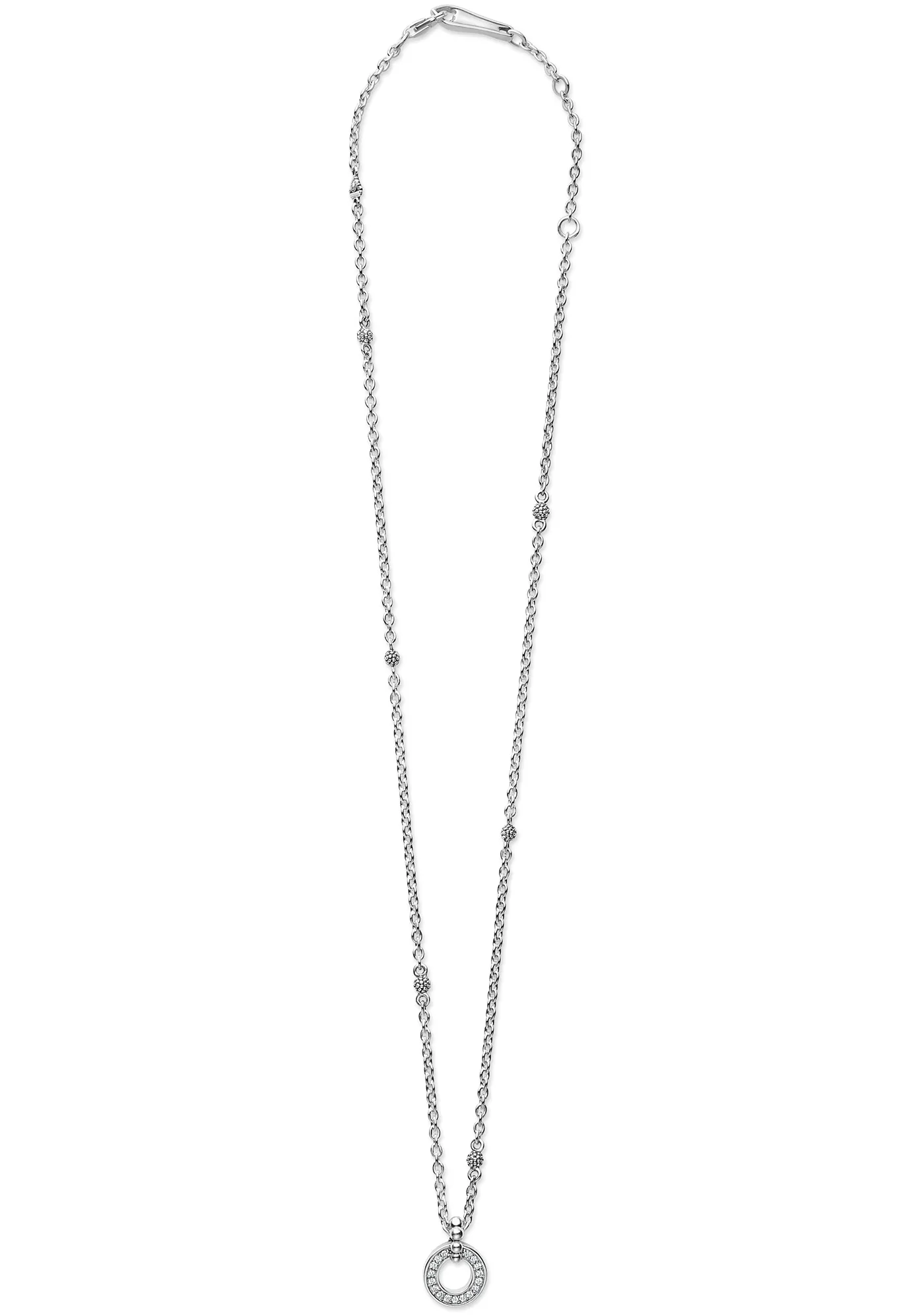 LAGOS Caviar Spark Diamond Circle Pendant Necklace