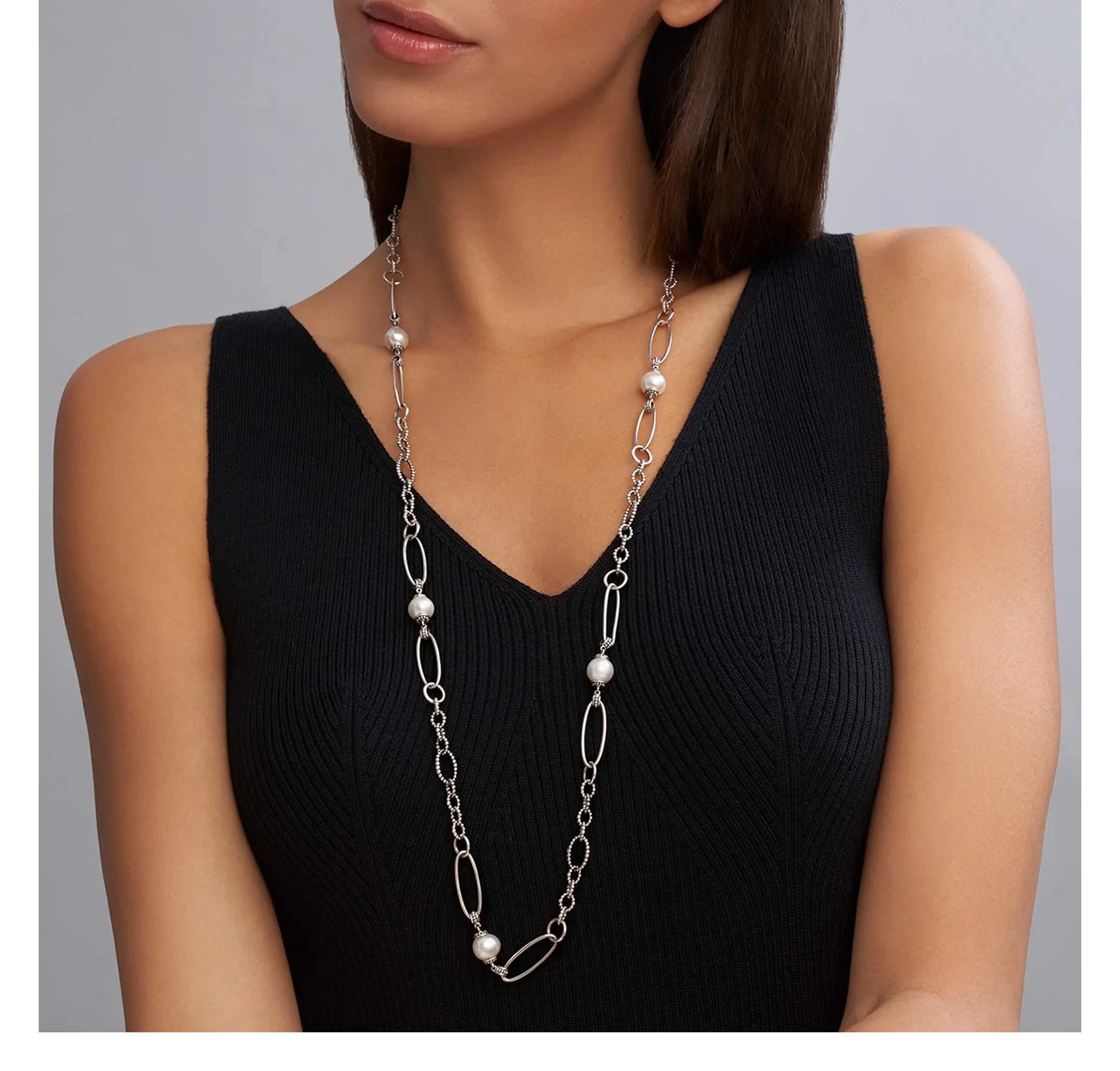 LAGOS Luna Pearl Link Necklace