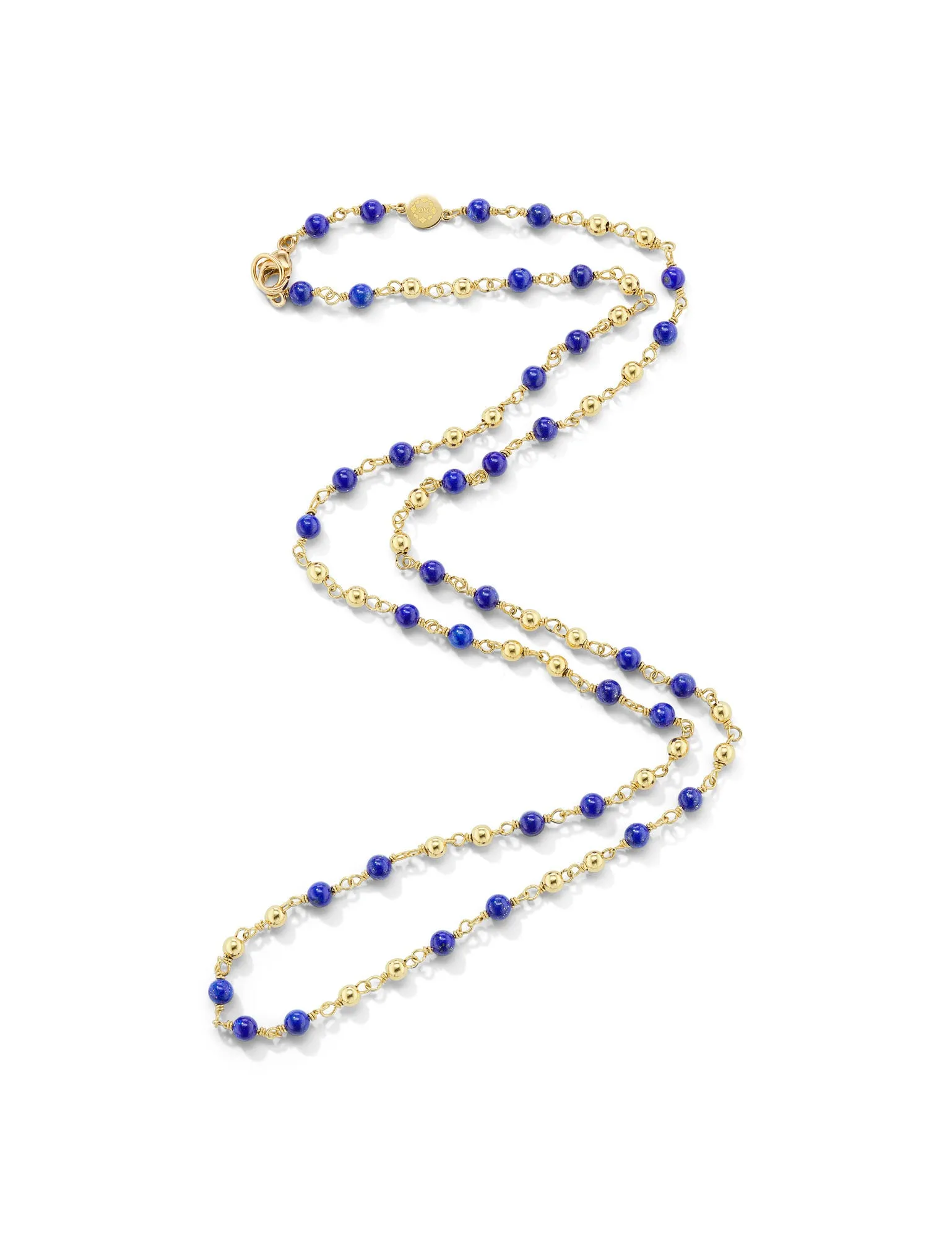 Lapis and Gold Bead Necklace