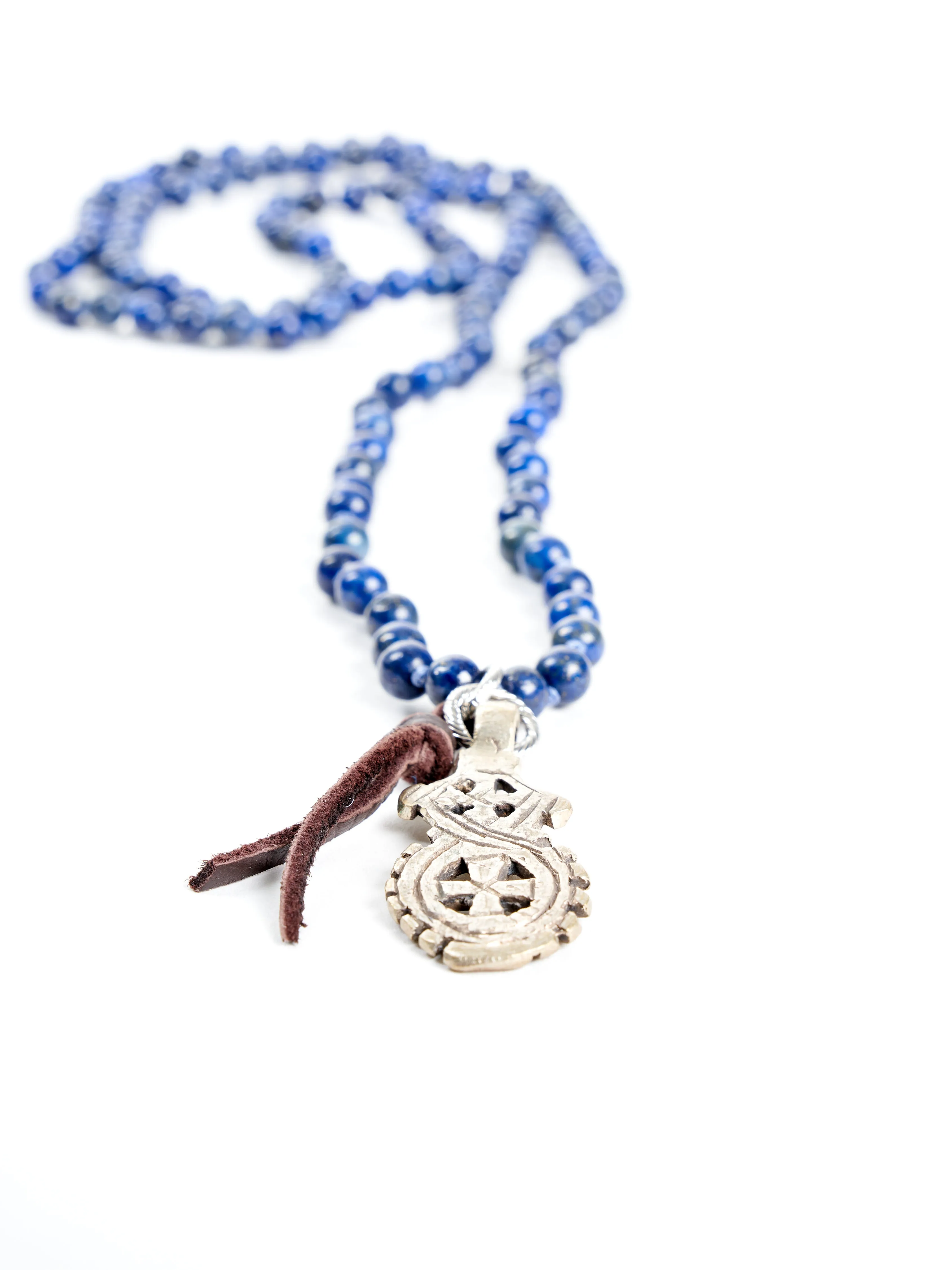 lapis beaded necklace