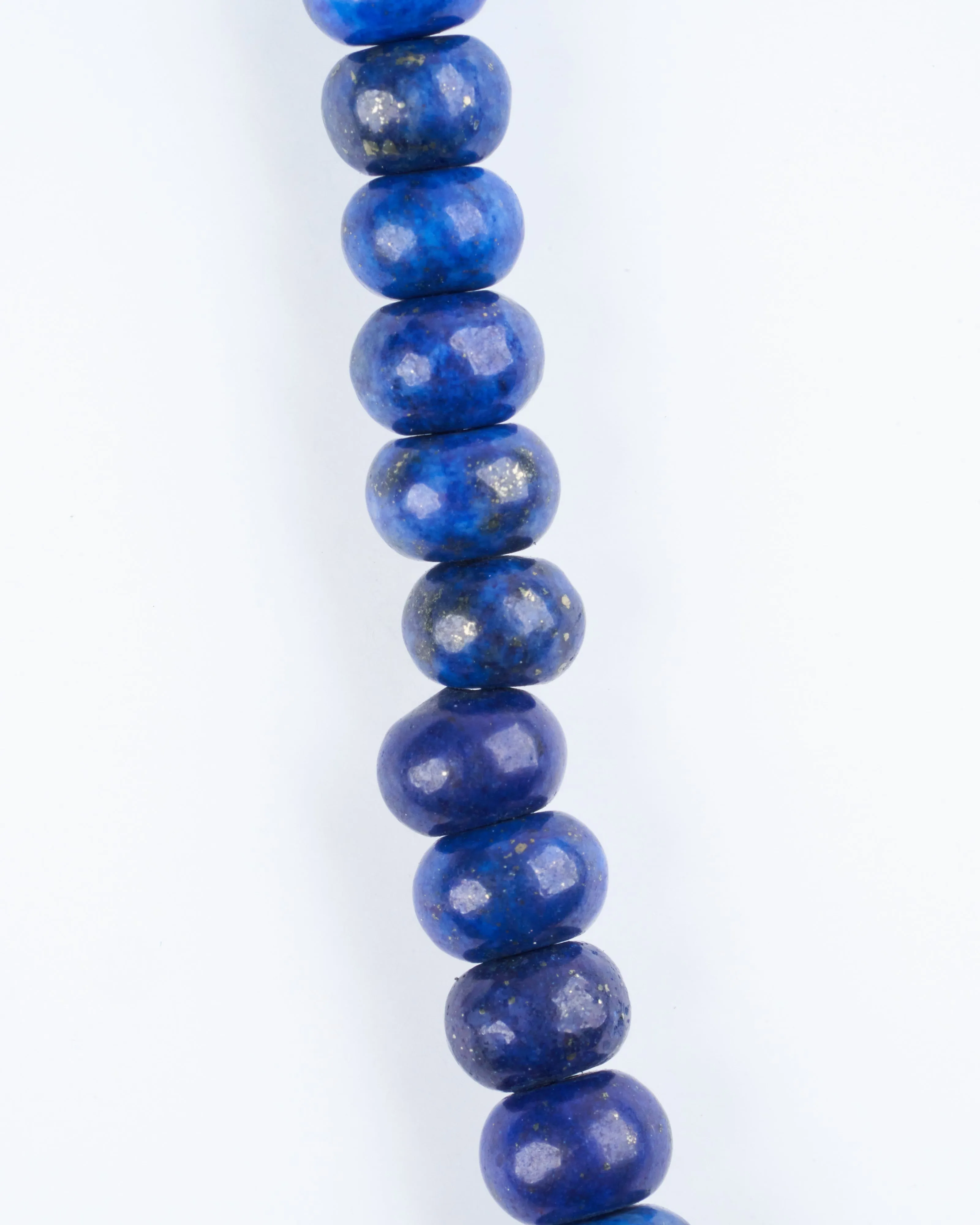 lapis beaded pathway necklace 19/20" - 14k yellow gold