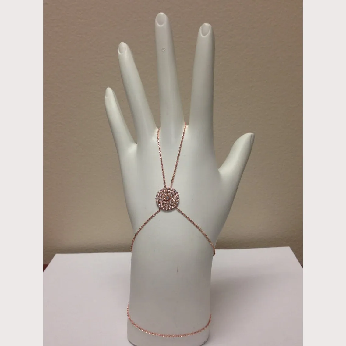 Large Disc Hand Bracelet