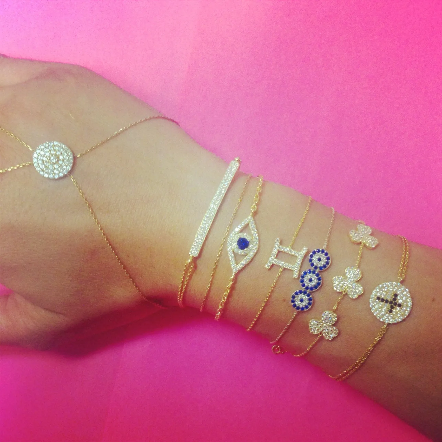 Large Disc Hand Bracelet