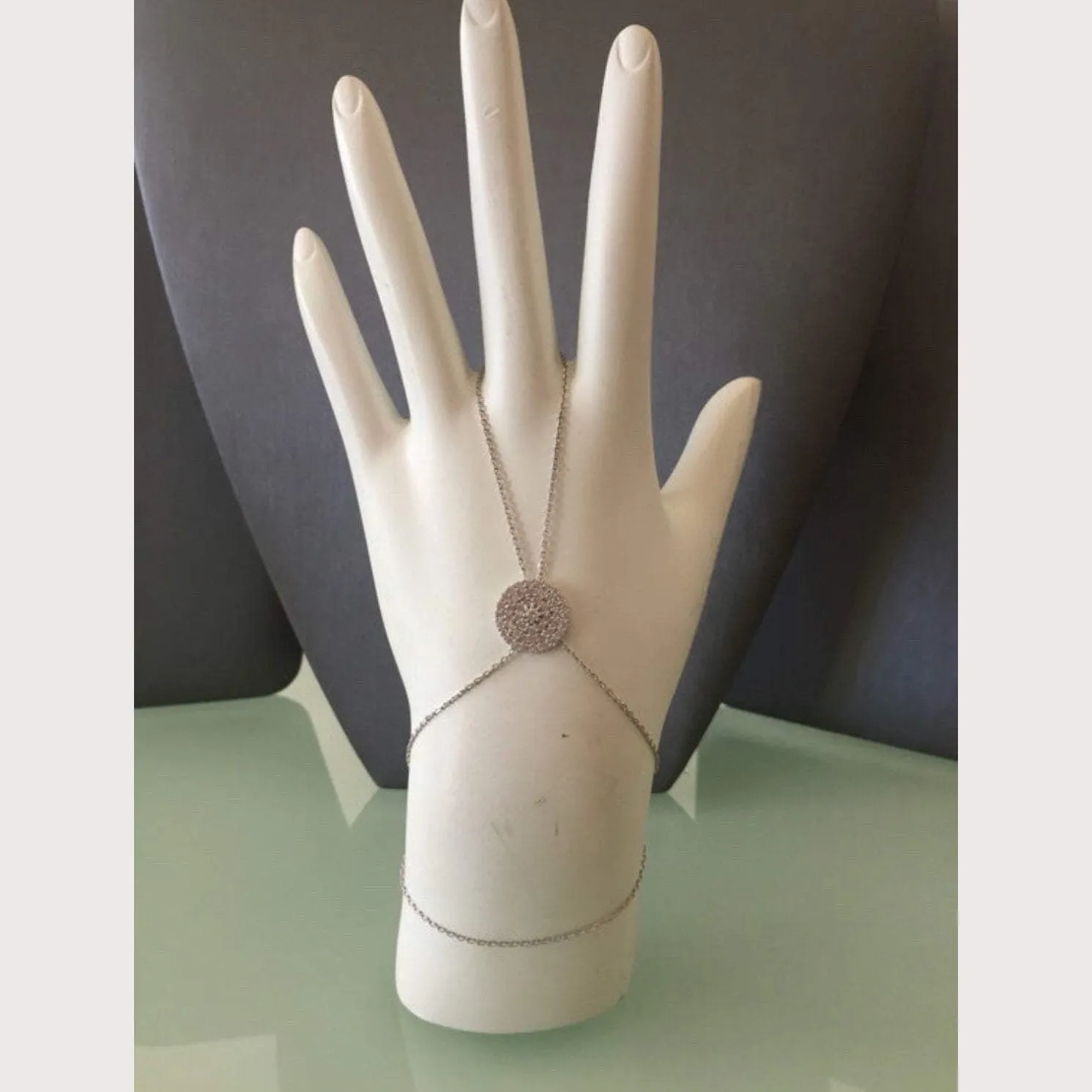 Large Disc Hand Bracelet