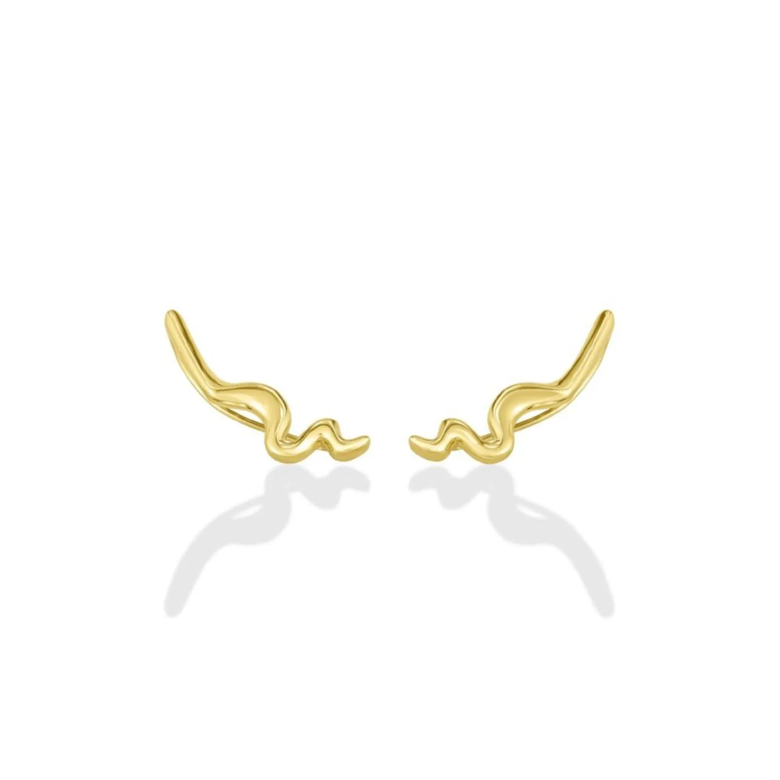 Large Ripple Climber Earring - Plain