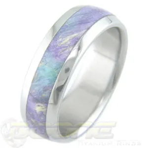 Lavender & Teal Double Dyed Box Elder Burl