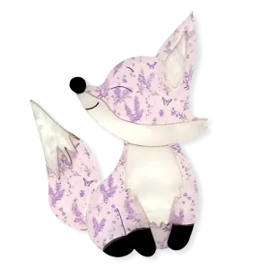 Lavender the Fox 🦊 - Brooch - Set of 2