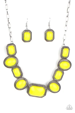 Let's Get Loud Yellow Paparazzi Necklace