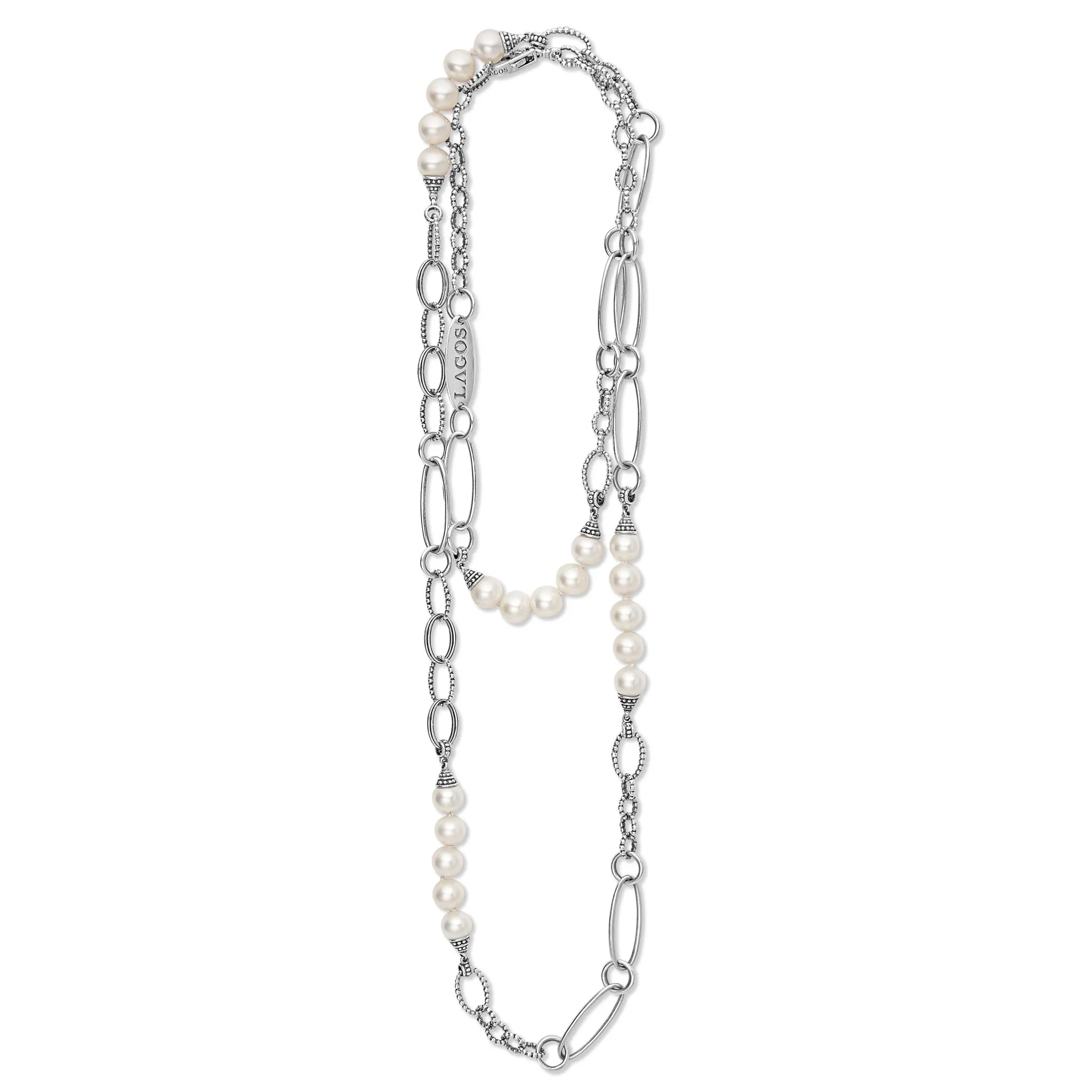 Luna Caviar Pearl Link Necklace