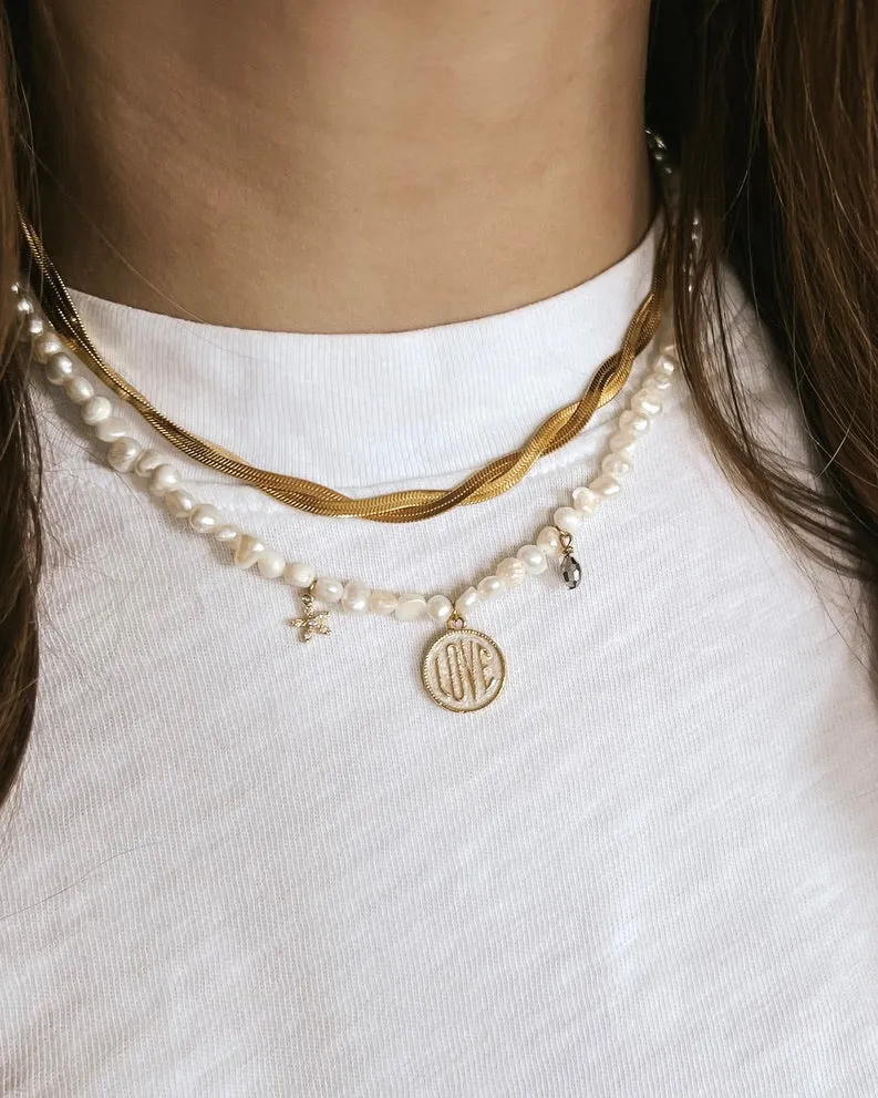 Lyrina Twisted Herringbone Necklace