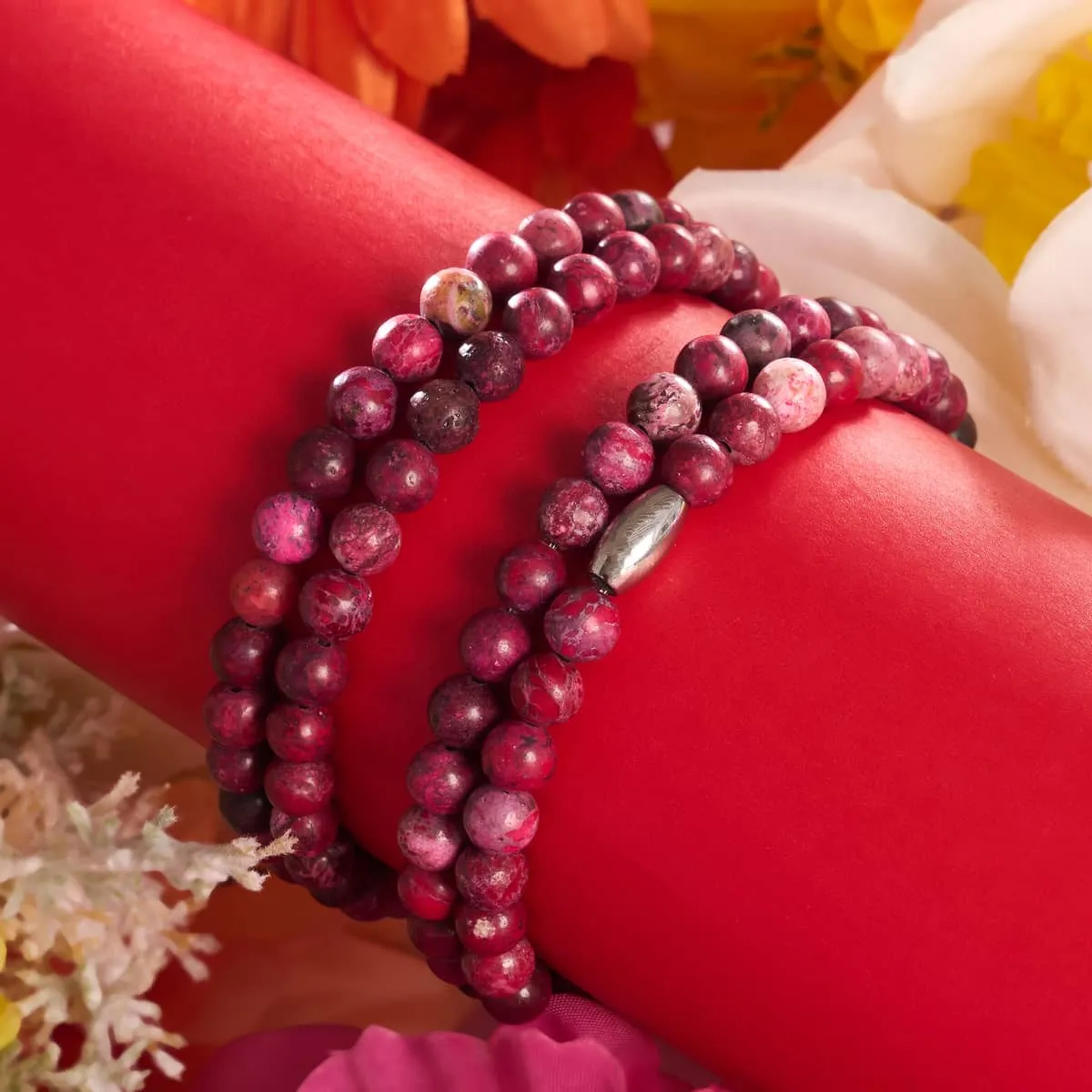 Magenta Agate | Silver | Gemstone Wrap