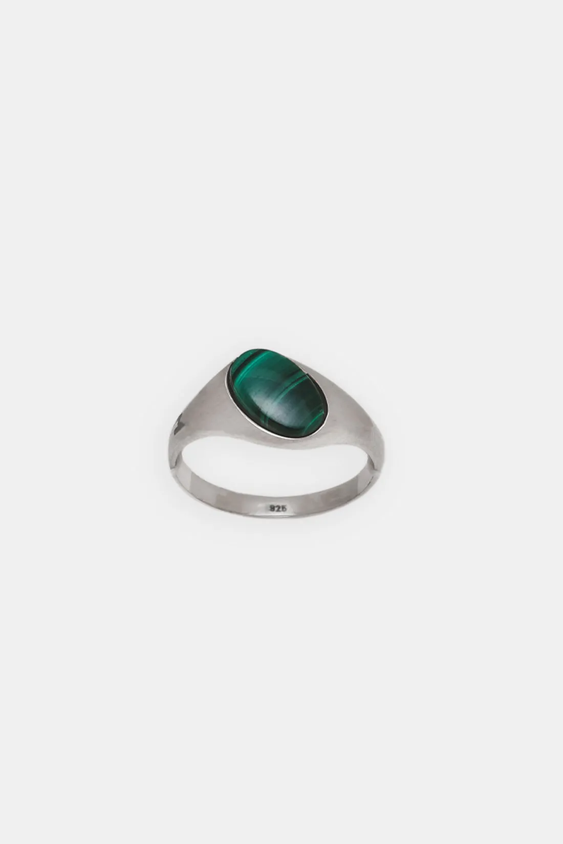 Malachite Twisted Signet Ring