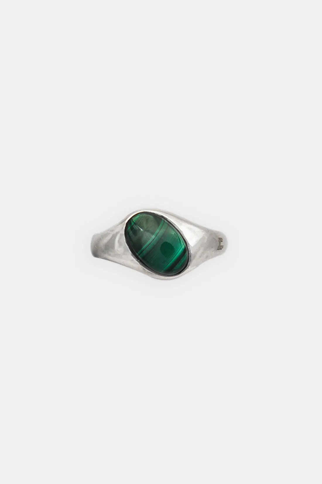 Malachite Twisted Signet Ring
