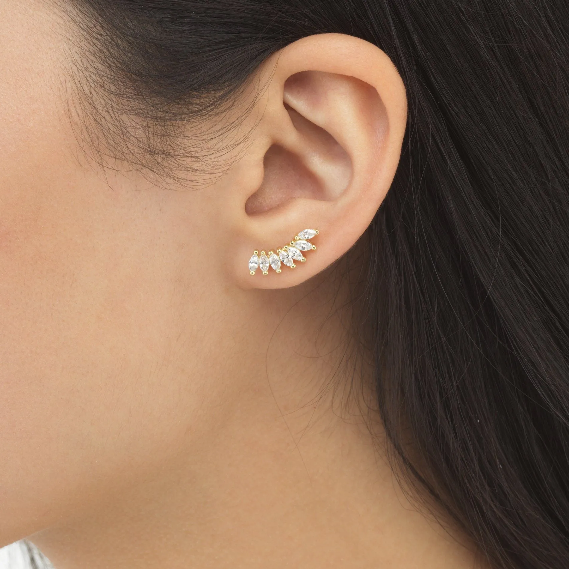 Marquise Ear Climber