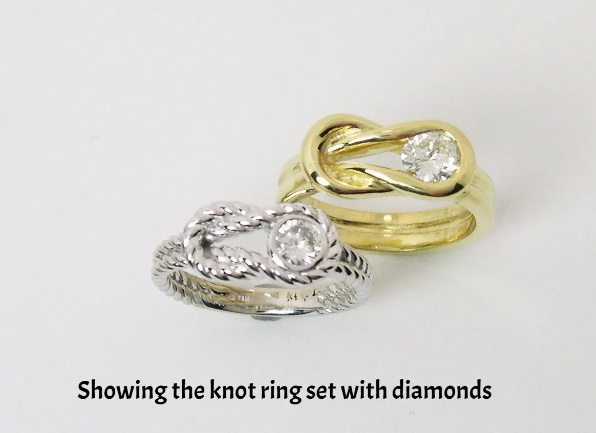 Medium 14K Gold Rope Knot Ring