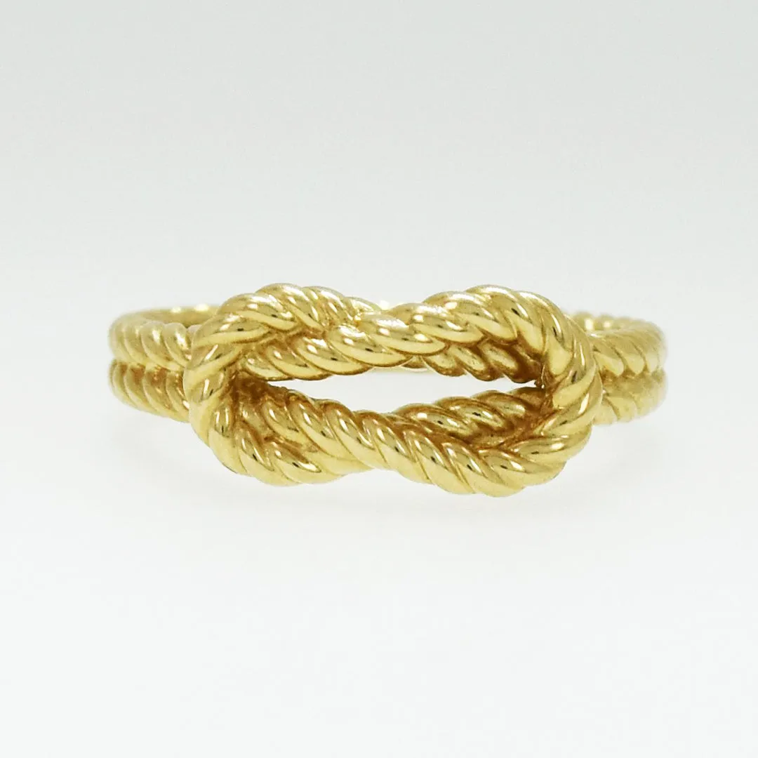 Medium 14K Gold Rope Knot Ring