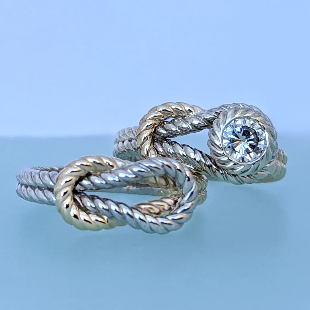 Medium 14K Gold Rope Knot Ring