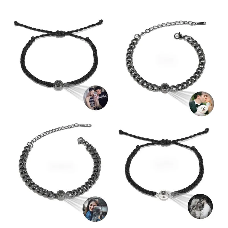 Men's Braided Bracelet Projection Gift Idea