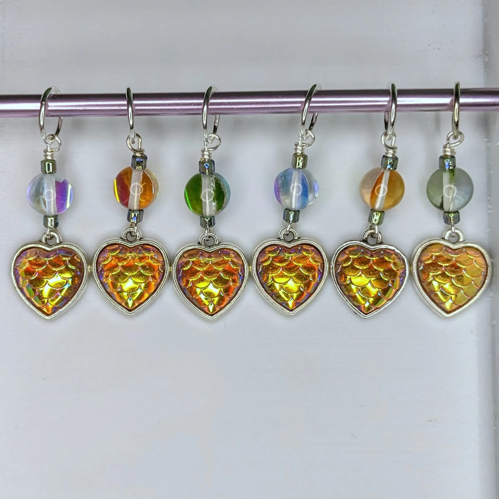Mermaid Heart Stitch Markers