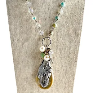 Mermaid Long Beaded Bauble Necklace