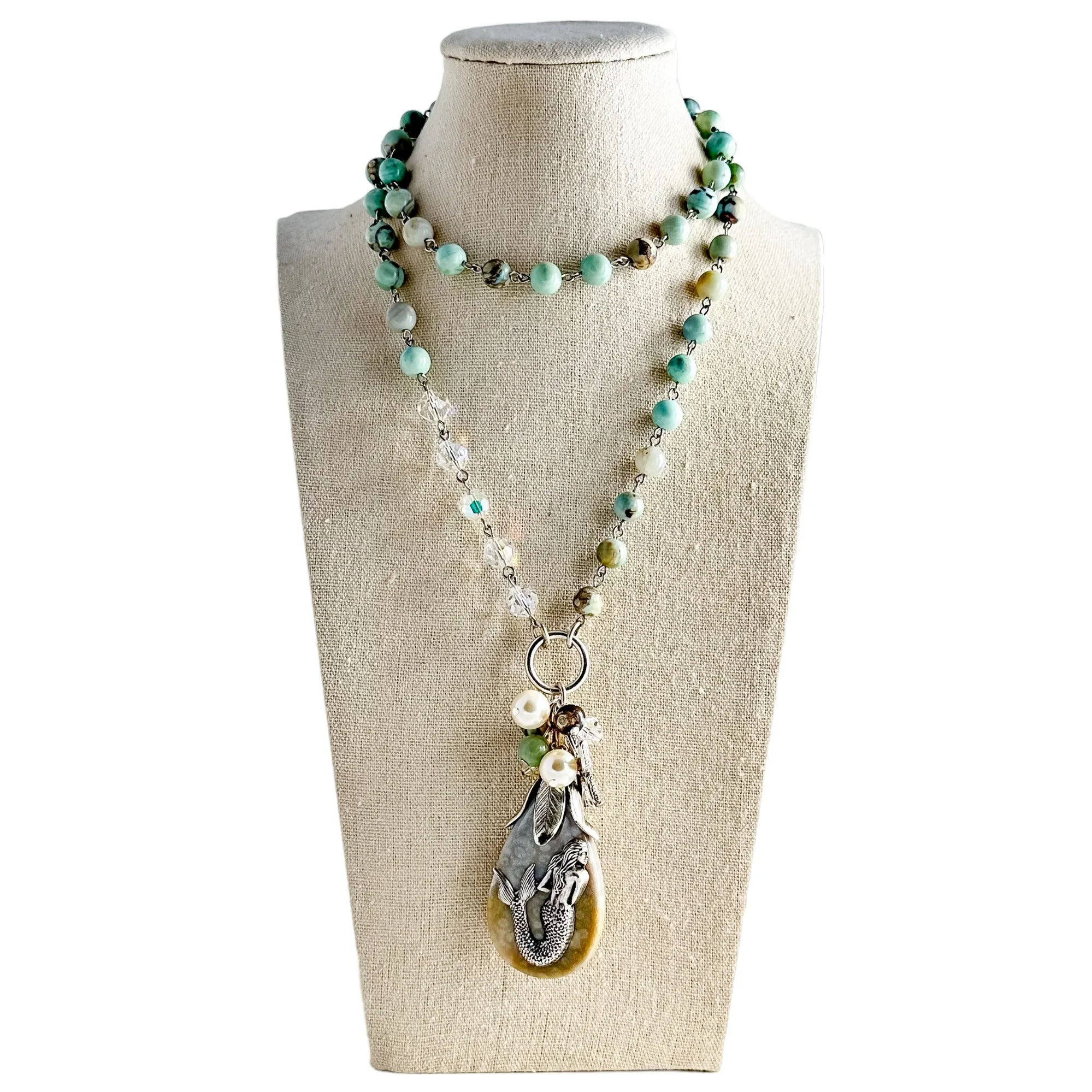 Mermaid Long Beaded Bauble Necklace