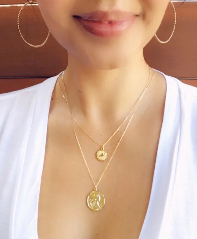 Mini Zodiac Necklace, 16K Gold Plated