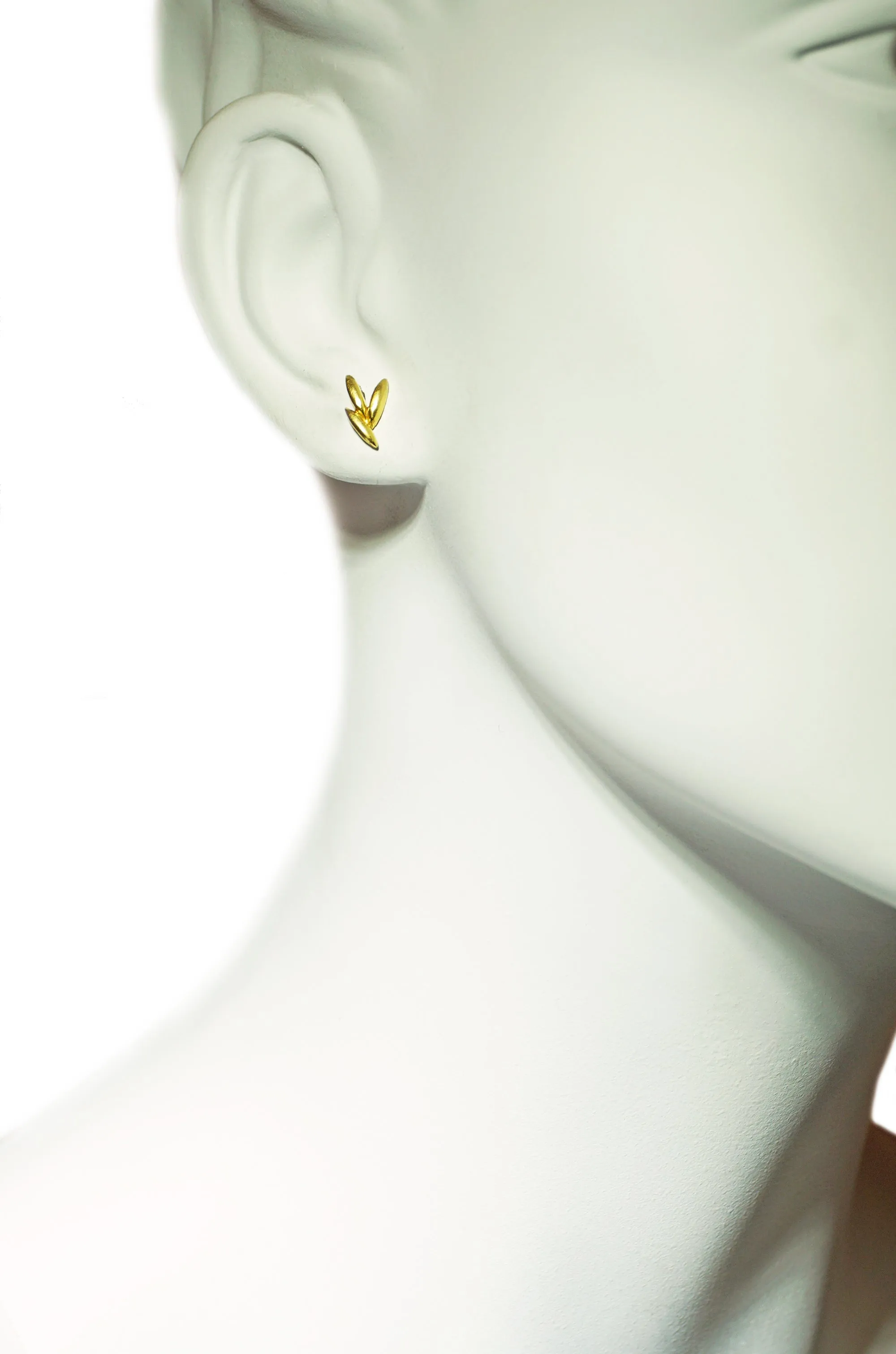 Mismatch Seed Climber Earrings in 18K Gold Plate