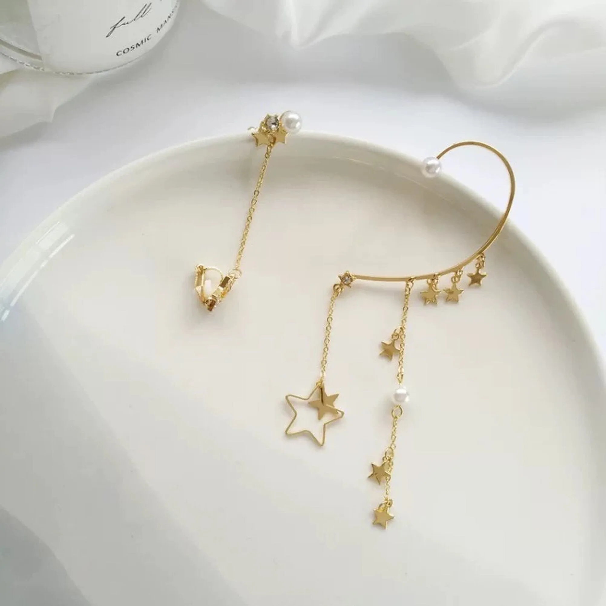 Mismatched Golden Star Ear Climber Crawler