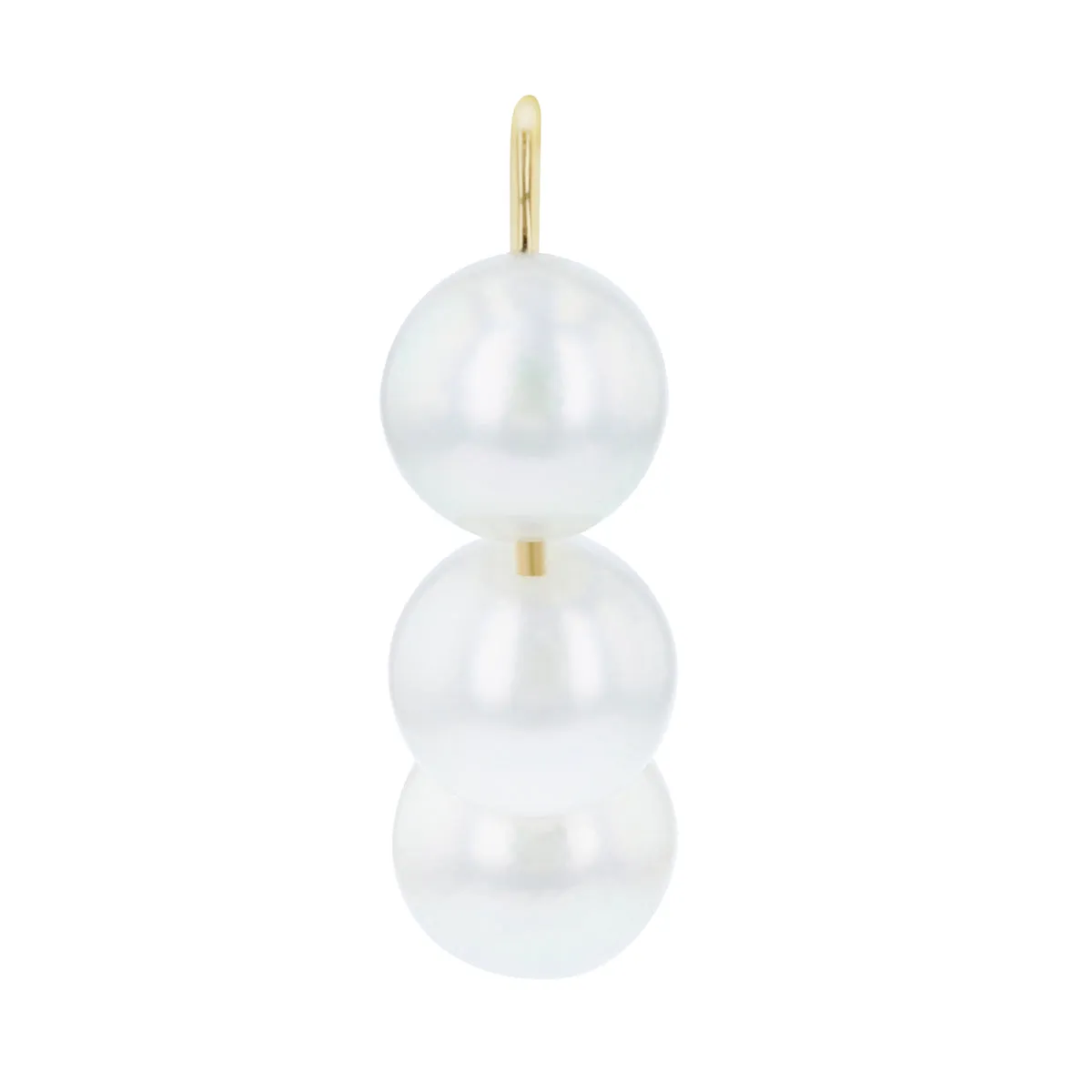 Mizuki Sea of Beauty Collection Medium Akoya  Safety Pin Earrings | 14K Yellow Gold