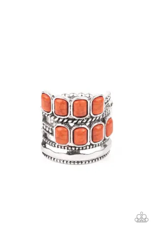 Mojave Monument Orange Paparazzi Ring