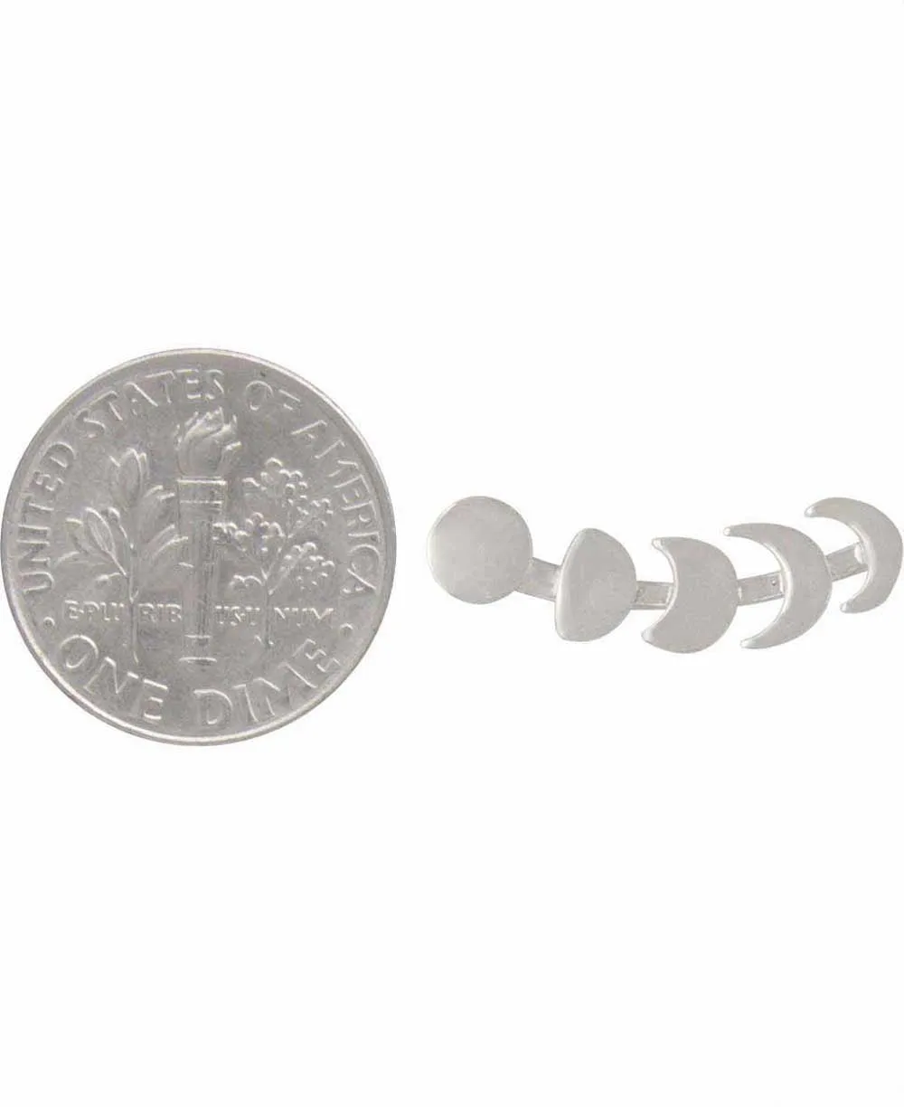 Moon Phase Ear Climber Lunar Earrings