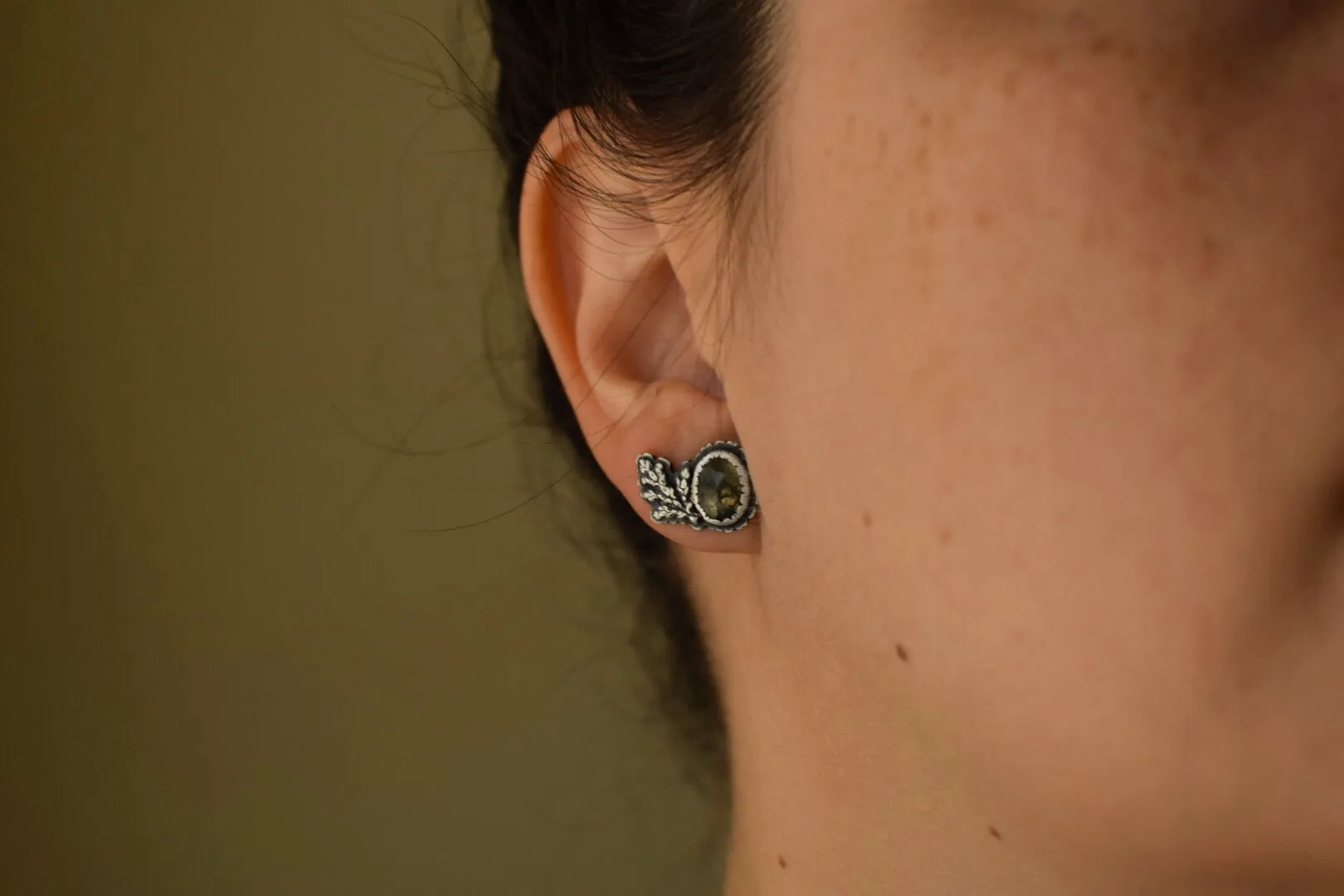Moss Agate Stud Climbers #1